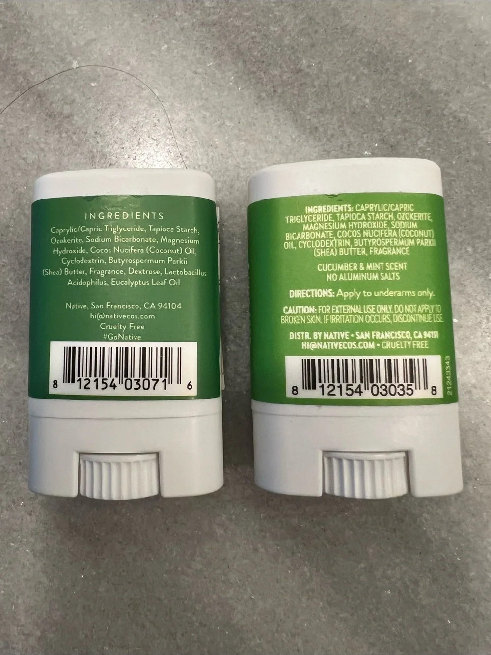 Native aluminum free